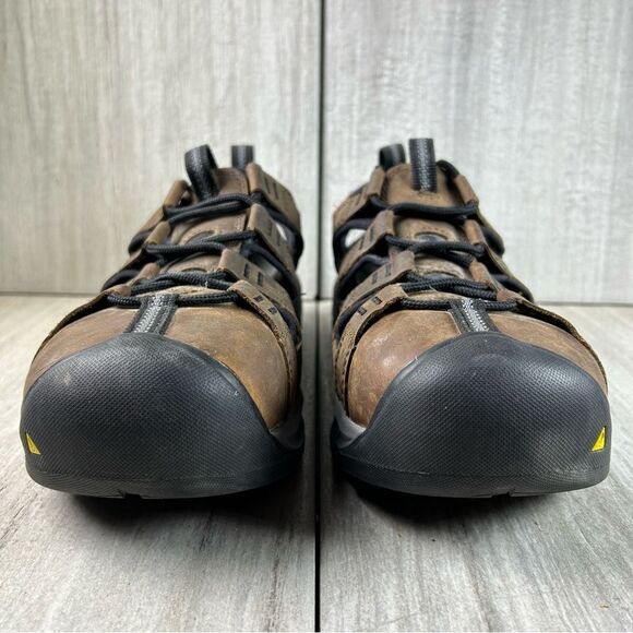 KEEN Utility Atlanta II Brown Leather Steel Toe Sandal Shoe Mens Size 9 EE Wide - Picture 5 of 10